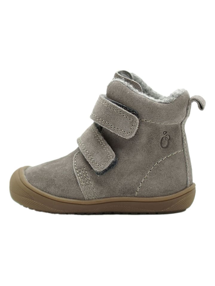 Leder-Boots in Grau