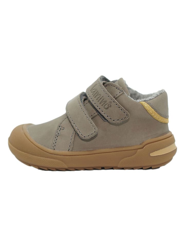 Skórzane sneakersy w kolorze szarym