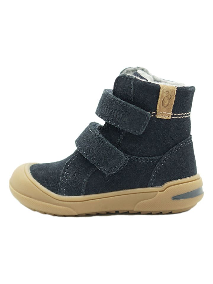 Leder-Boots in Dunkelblau