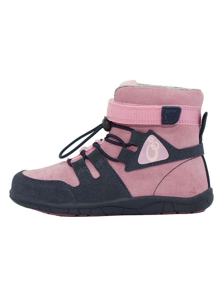 Leren barefootboots lichtroze