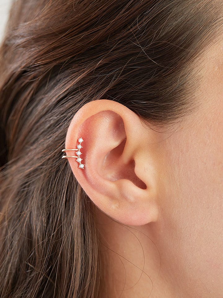 Zilveren earcuff