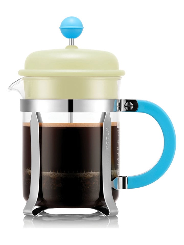 Kaffeebereiter "Caffettiera" in Creme/ Hellblau - 500 ml