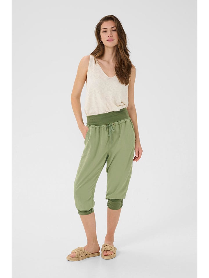 Capribroek "Linee" groen