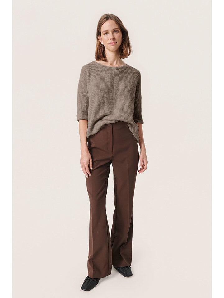 Pullover "Tuesday" in Hellbraun/ Grau