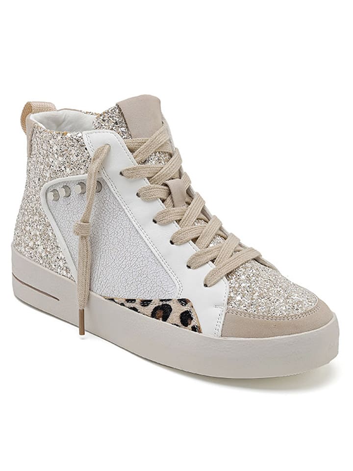 Sneakers in Beige/ Gold/ Creme