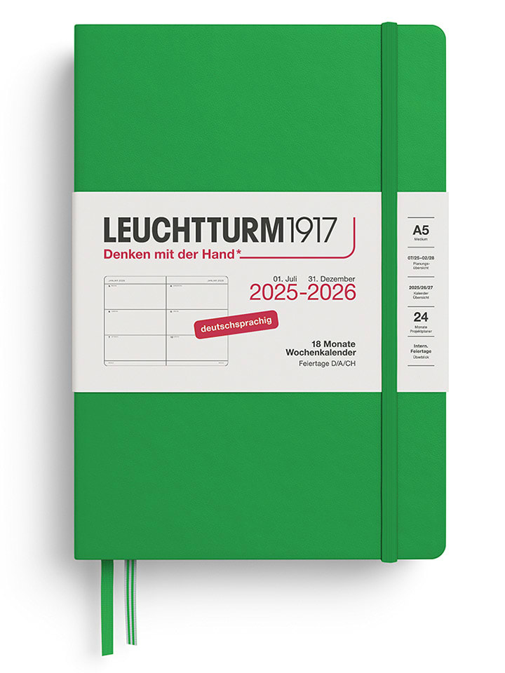 Wochenkalender in Grün - A5