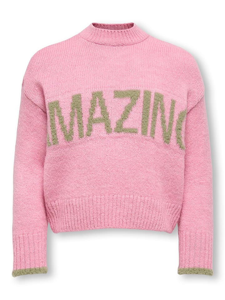 Pullover "Amour" in Rosa/ Beige