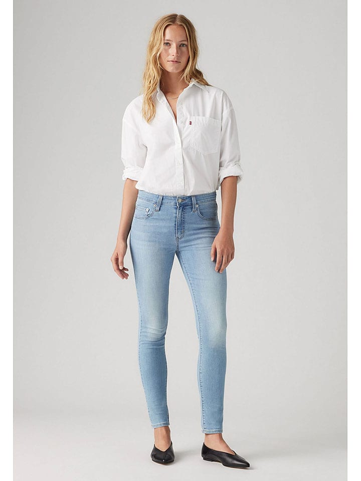 Dżinsy - Skinny fit - w kolorze błękitnym