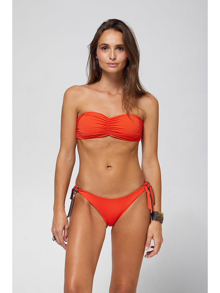 Bikinitop "Julie" oranje/zilverkleurig