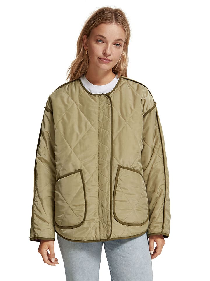 Wende-Übergangsjacke in Oliv