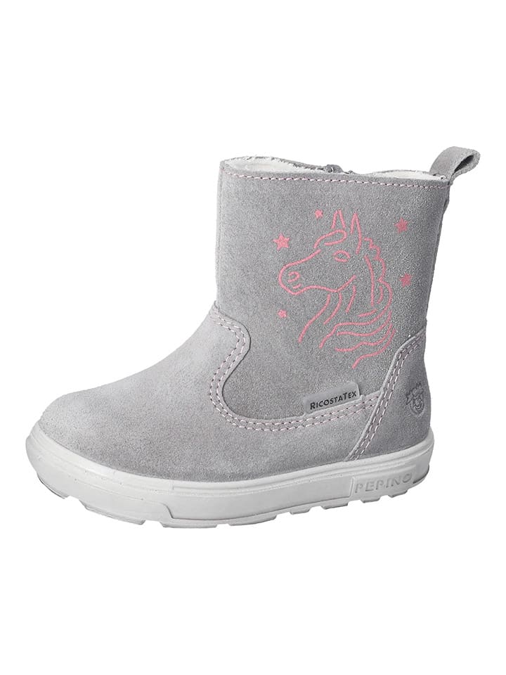 Leder-Winterstiefel "Cosa-S" in Grau