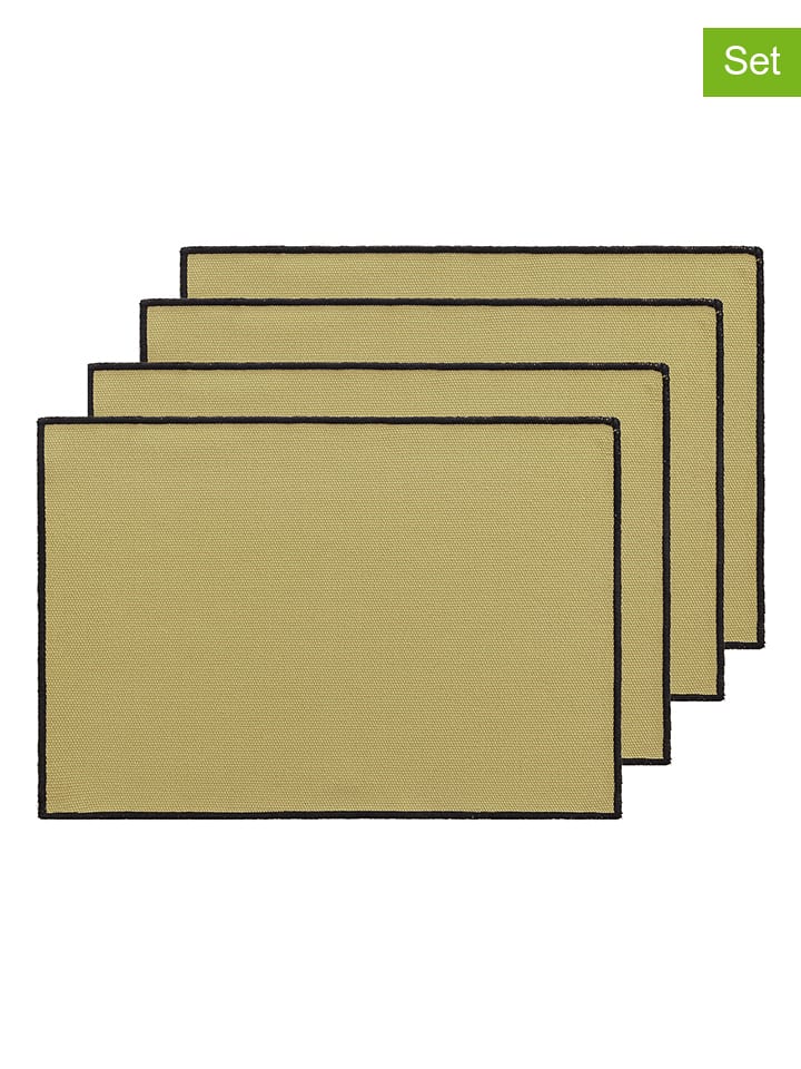 4-delige set: placemats "Sabler" groen