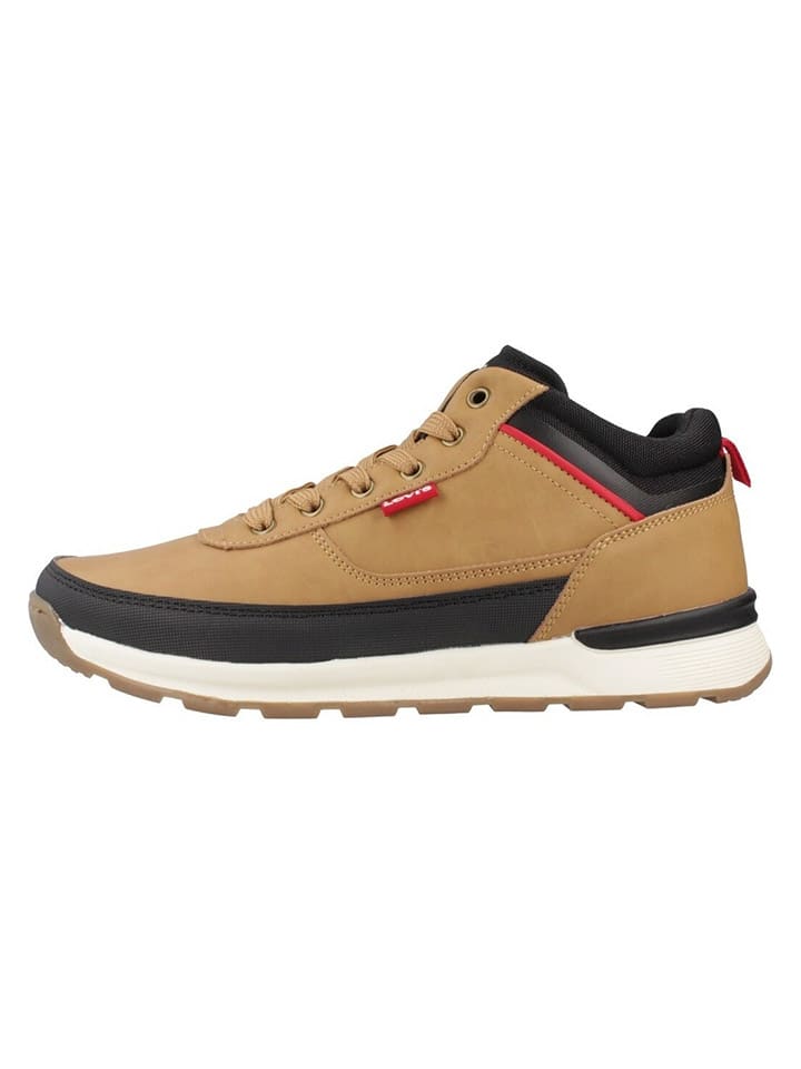 Sneakersy "Ascot" w kolorze jasnobrązowo-czarnym