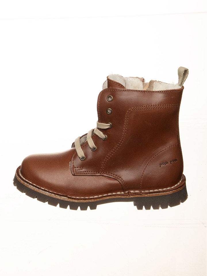 Leder-Boots in Hellbraun
