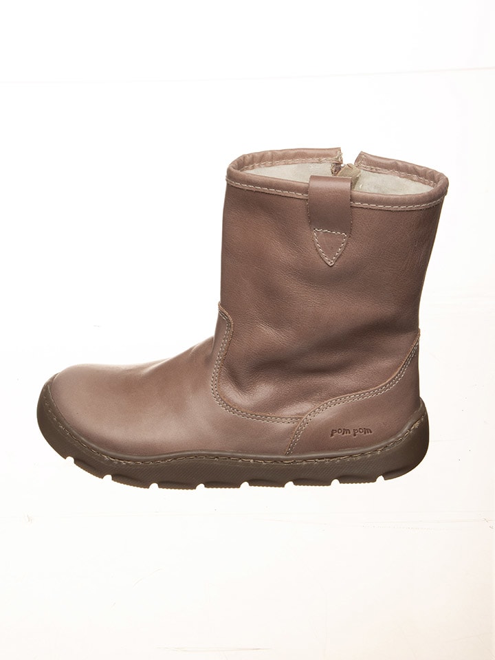 Leder-Boots in Hellbraun