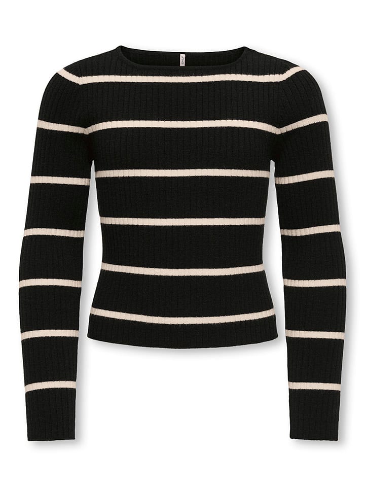 Pullover "Ibi" in Schwarz/ Beige