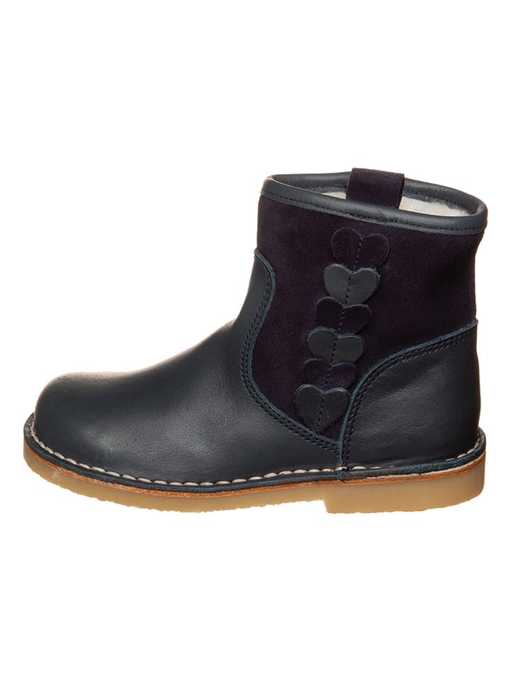 Leren winterboots donkerblauw