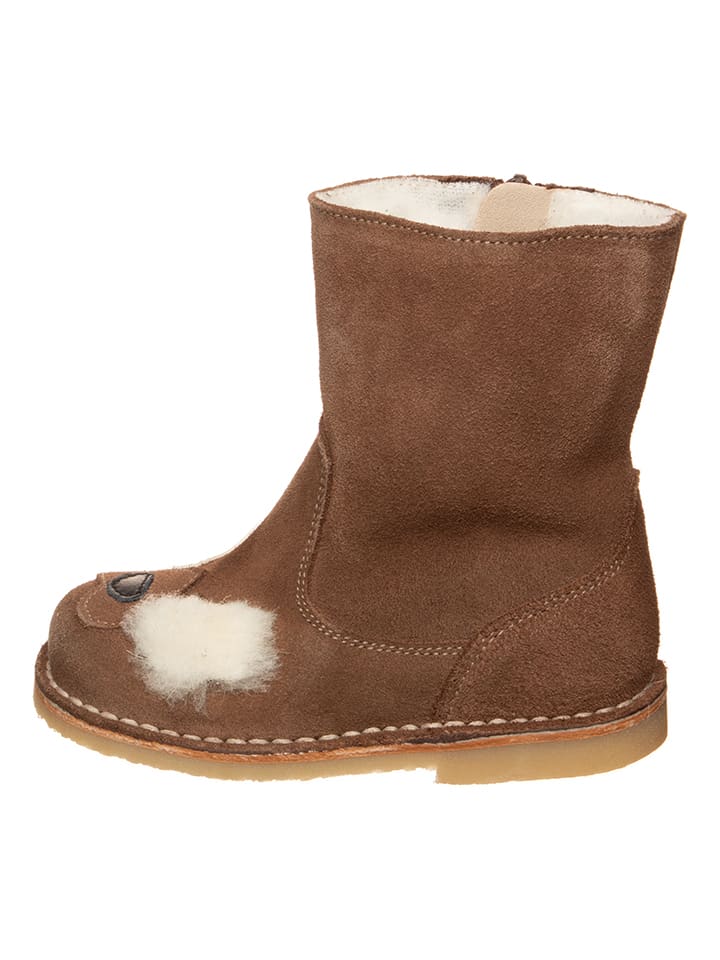 Leren winterboots bruin