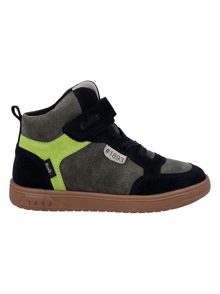 Leder-Sneakers "1893" in Khaki/ Grün