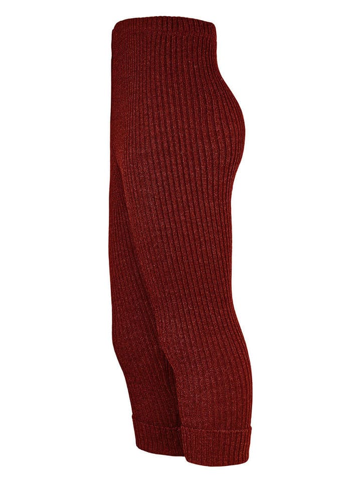 Woll-Leggings in Bordeaux