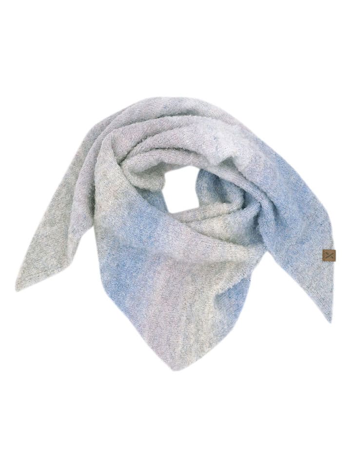 Dreiecktuch in Grau/Hellblau