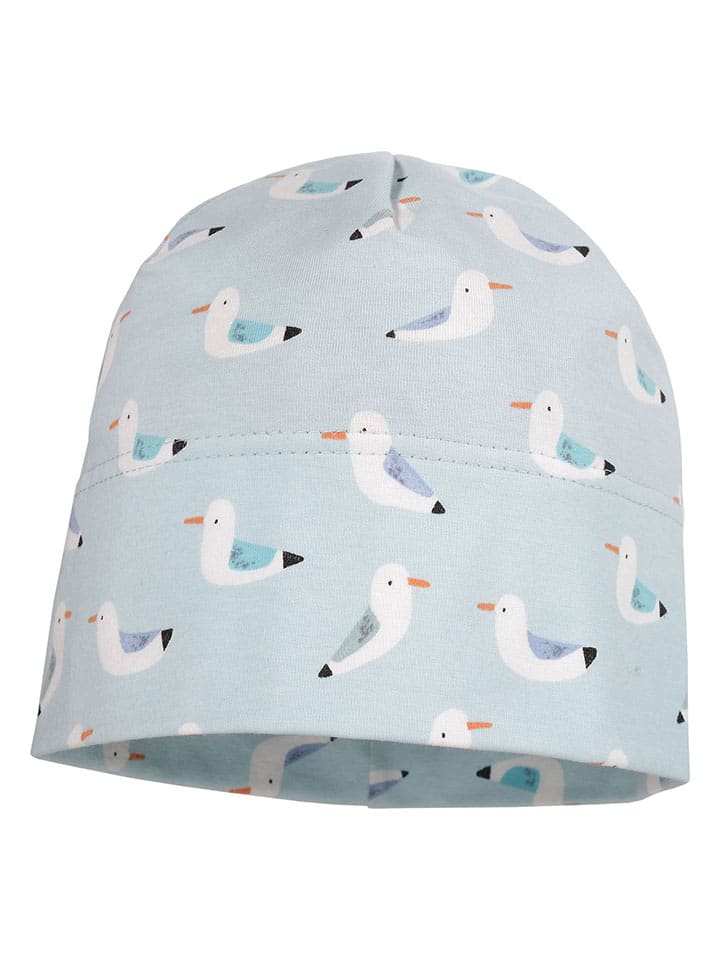 Czapka beanie w kolorze biało-błękitnym