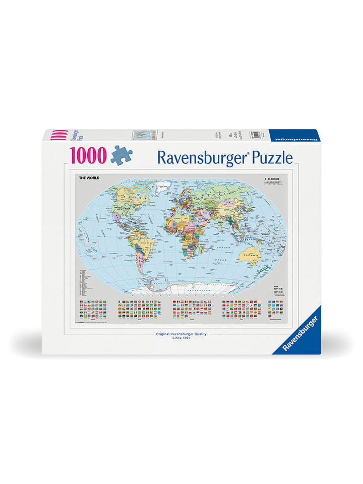 1.000tlg. Puzzle "Politische Weltkarte" - ab 14 Jahren