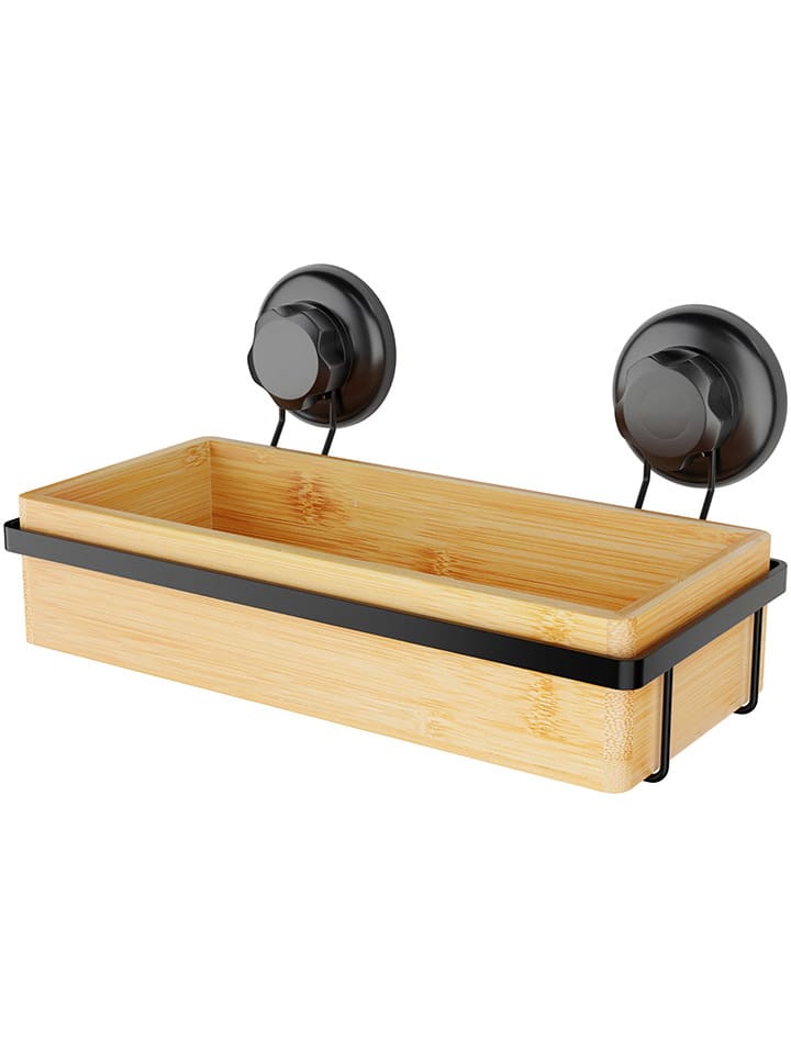 Duschablage "Spa" in Beige/ Schwarz - (B)27,6 x (H)14,8 x (T)12,7 cm
