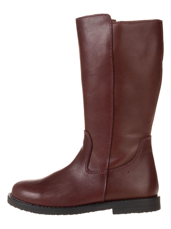 Leder-Stiefel in Rot