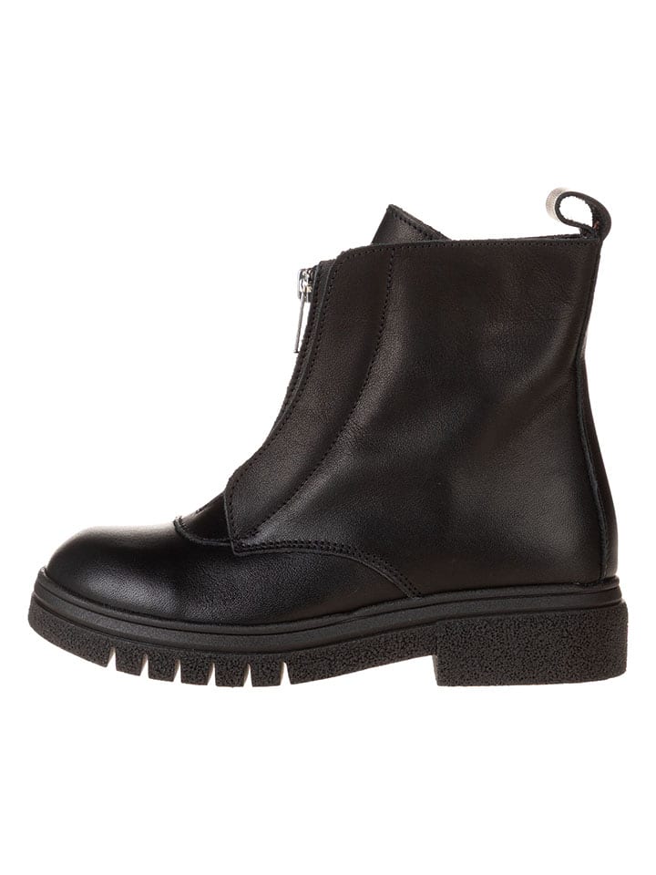 Leder-Boots in Schwarz
