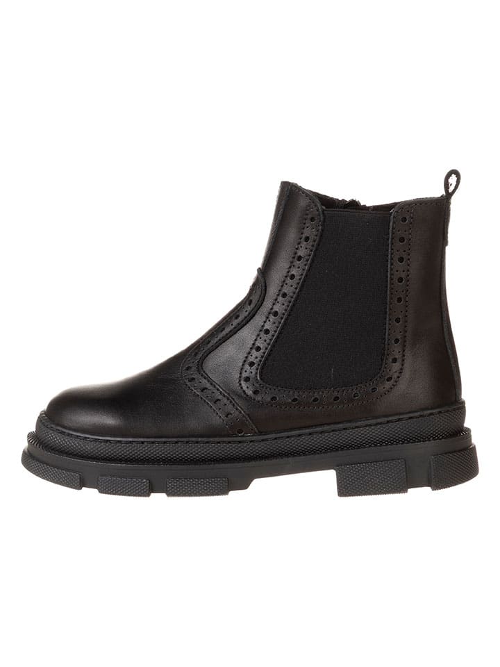 Leren chelseaboots zwart