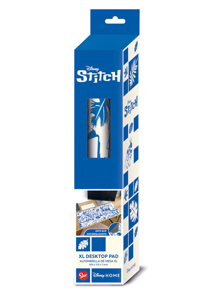 Schreibtischunterlage "Stitch" in Blau - (B)78,5 x (H)34,5 cm