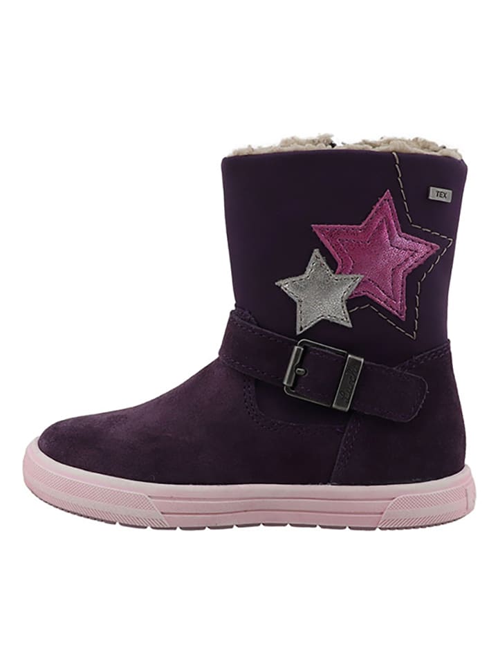 Leder-Winterboots "Baila" in Lila