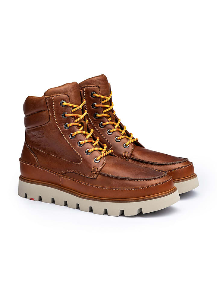 Leder-Boots "Edor" in Hellbraun