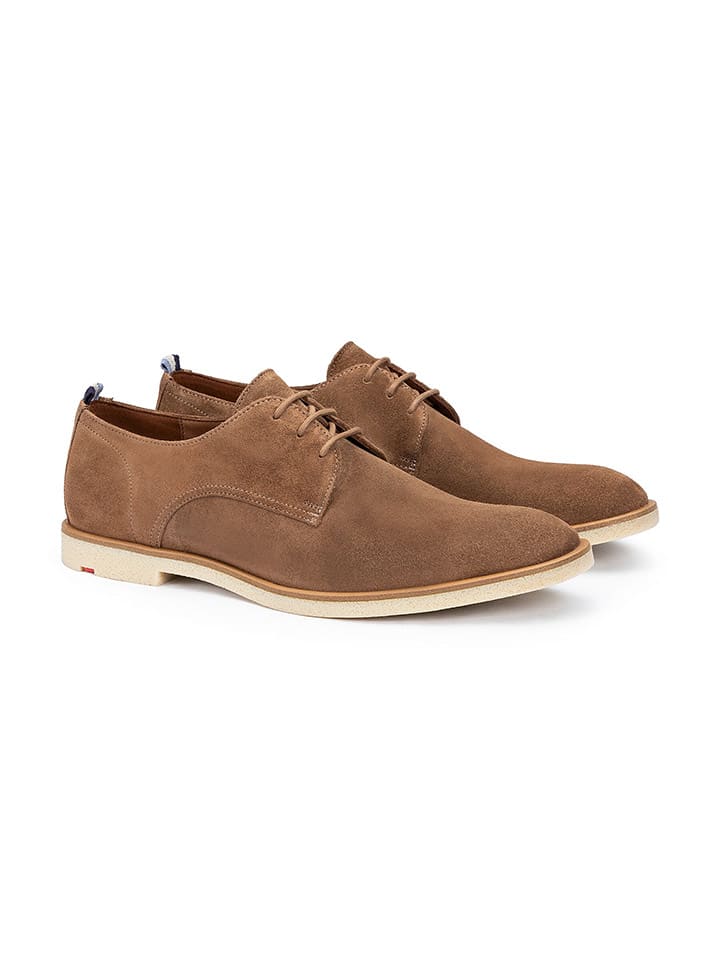 Leder-Schnürschuhe "Liman" in Hellbraun