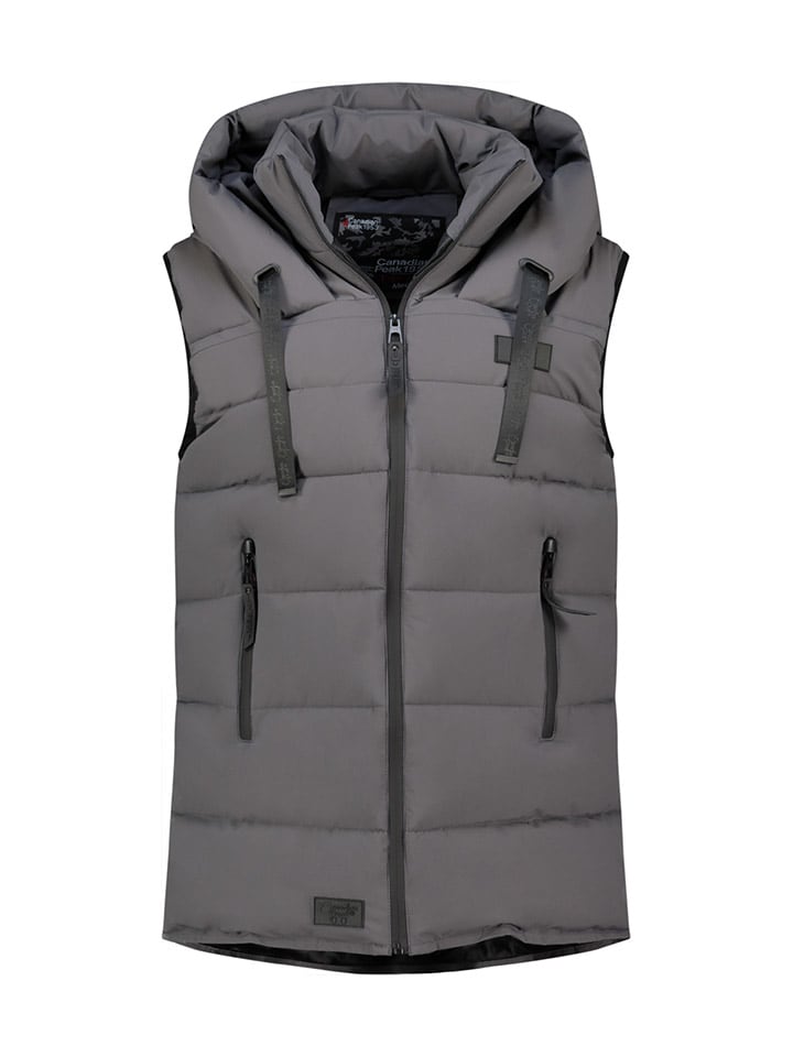 Doorgestikte bodywarmer "Dolbeak" grijs