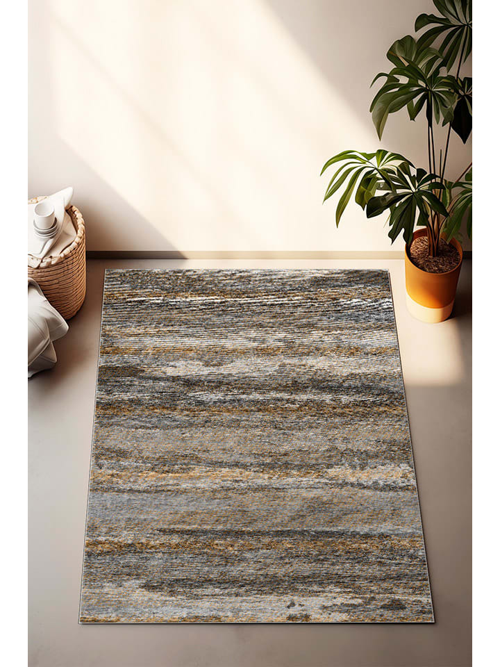 Kurzflor-Teppich ''CT-2313'' in Beige/ Grau