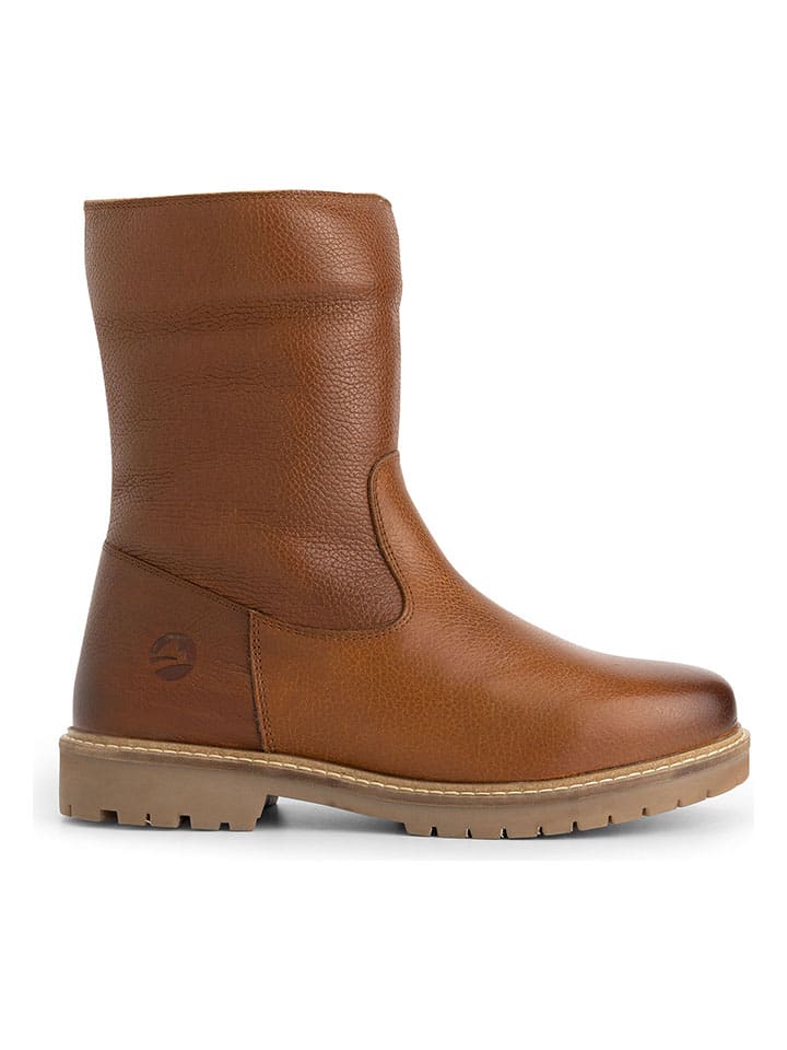 Leder-Boots "Bykland" in Hellbraun