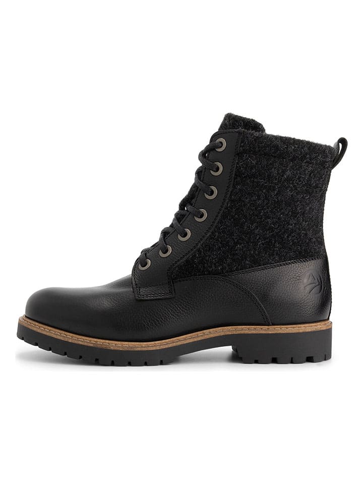 Leder-Boots "Folge" in Schwarz