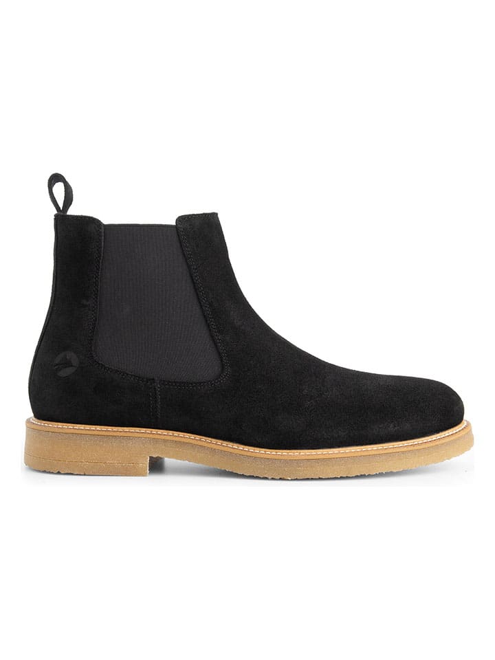 Leder-Chelsea-Boots "Fowley" in Schwarz