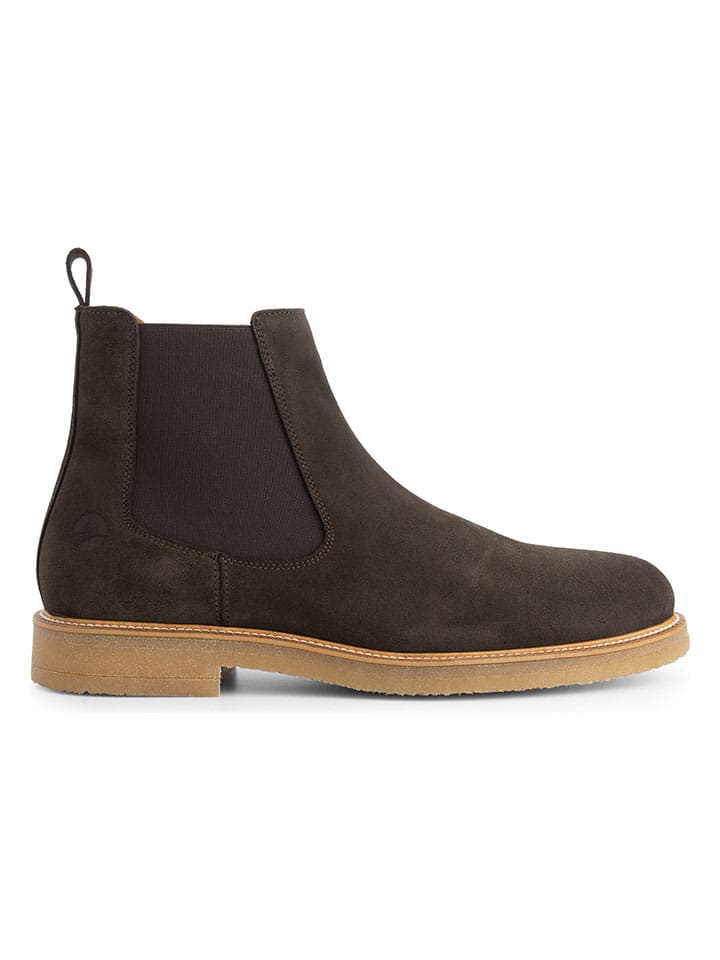 Leder-Chelsea-Boots "Fowley" in Braun