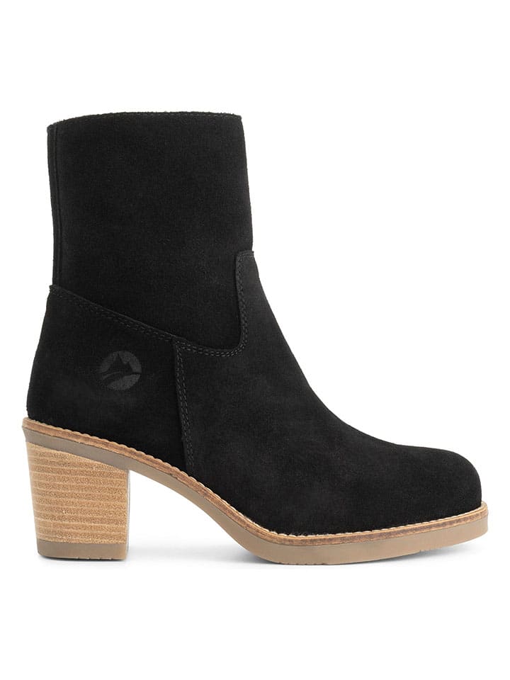 Leder-Stiefeletten "Indre" in Schwarz
