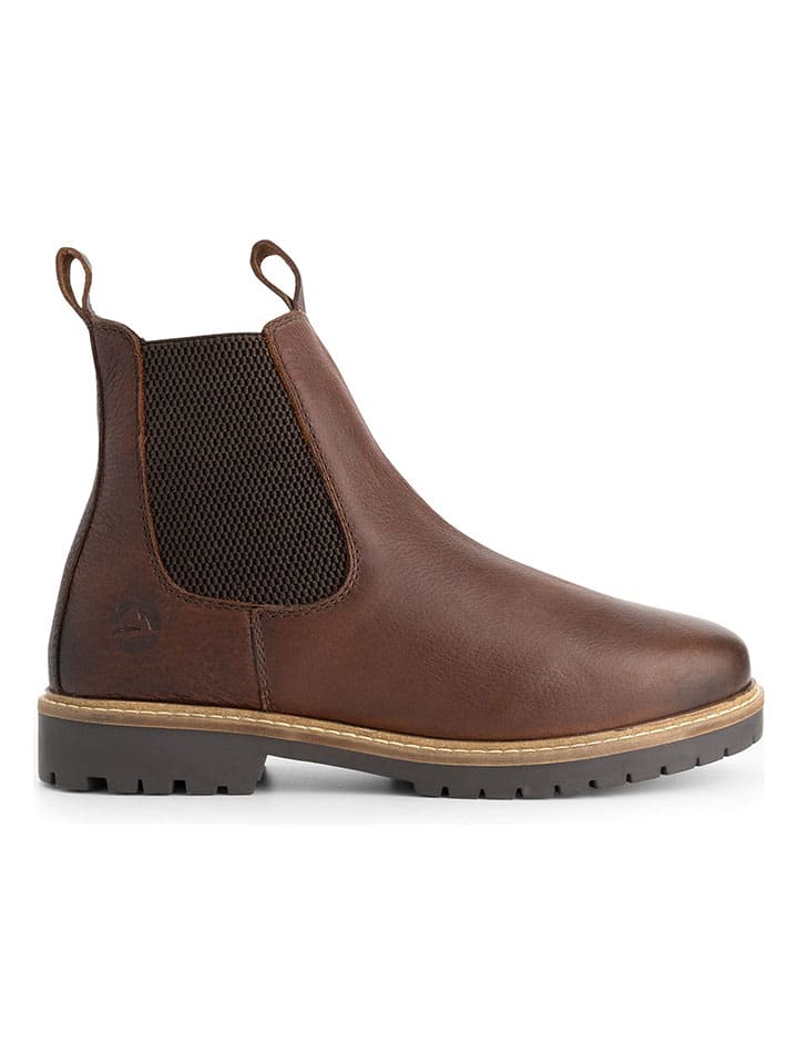 Leder-Chelsea-Boots "Romstad" in Braun 