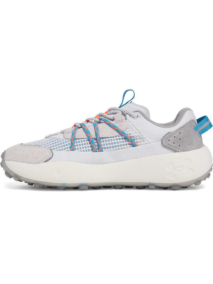 Leren hardloopschoenen wit/blauw/grijs