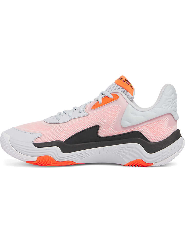 Buty w kolorze pomarańczowo-biało-czarnym do koszykówki