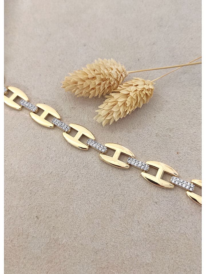 Vergulde armband met edelstenen