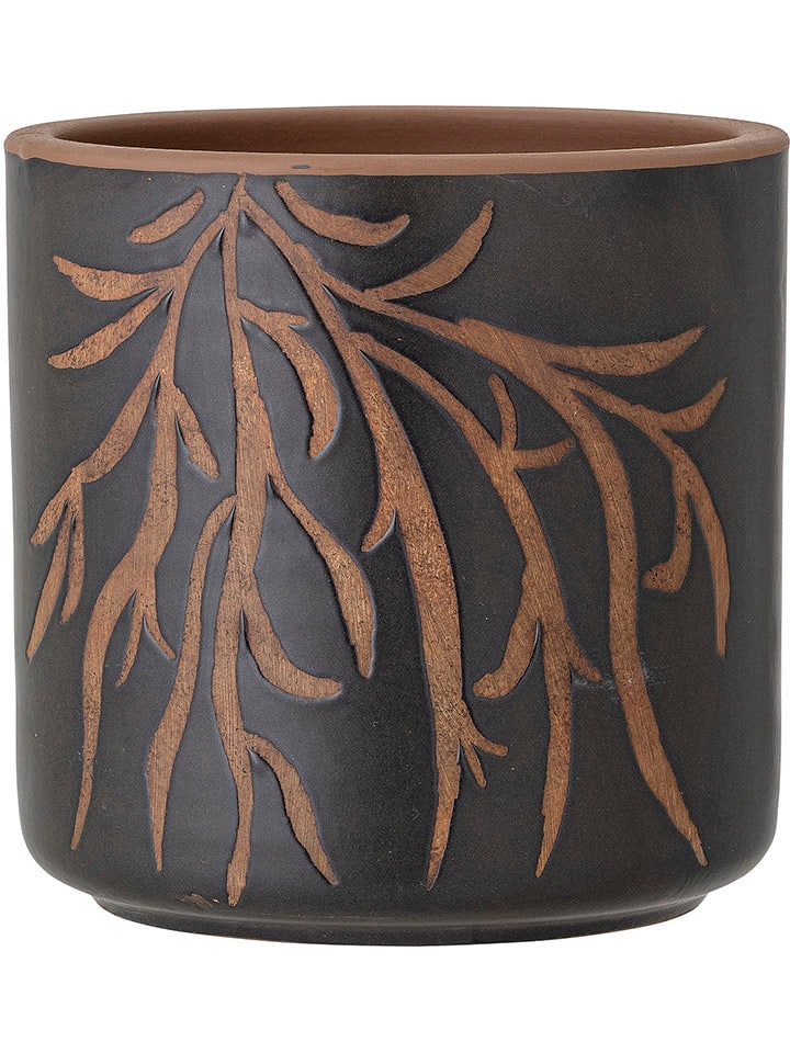 Bloempot "Dres" zwart - (H)16 x Ø 16 cm