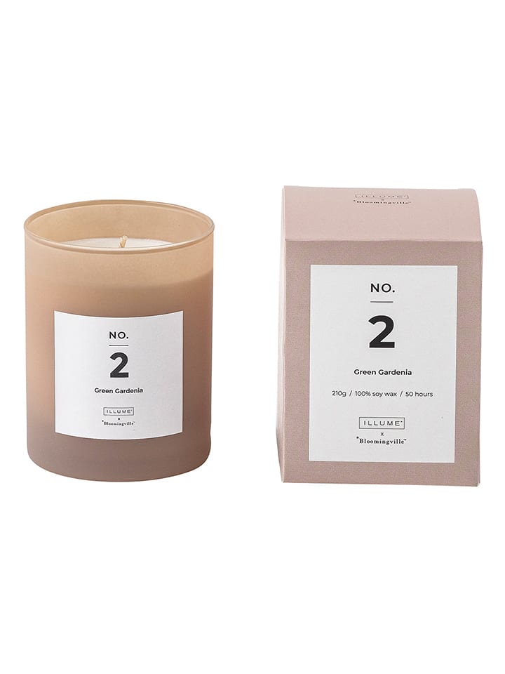 Geurkaars "NO. 2 - Green Gardenia" lichtroze - 210 g