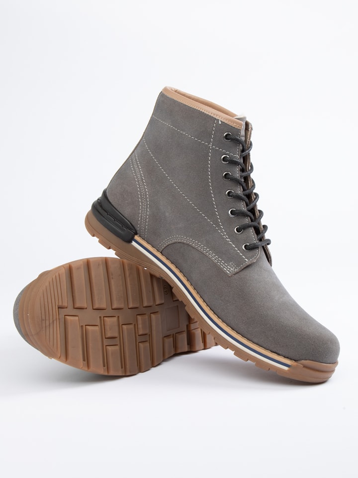 Leren boots grijs