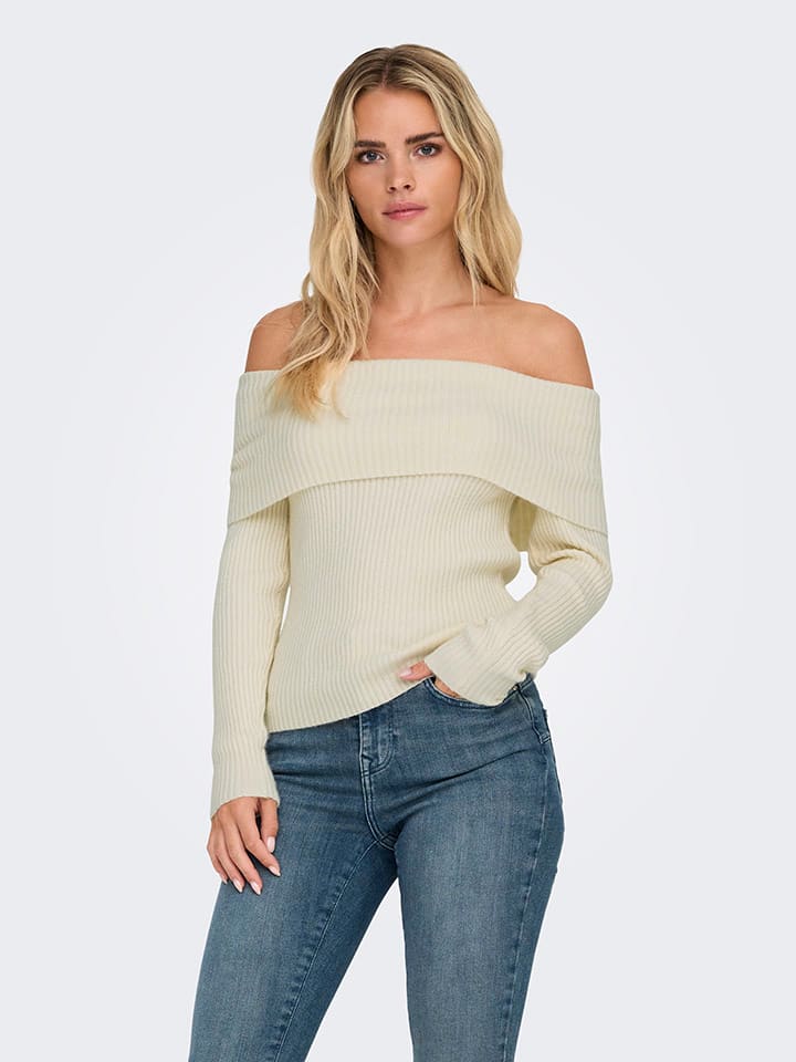 Sweter w kolorze kremowym